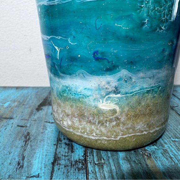 Beach  Ocean Sand Custom Epoxy Resin Tumbler Brand New - Picture 8 of 10